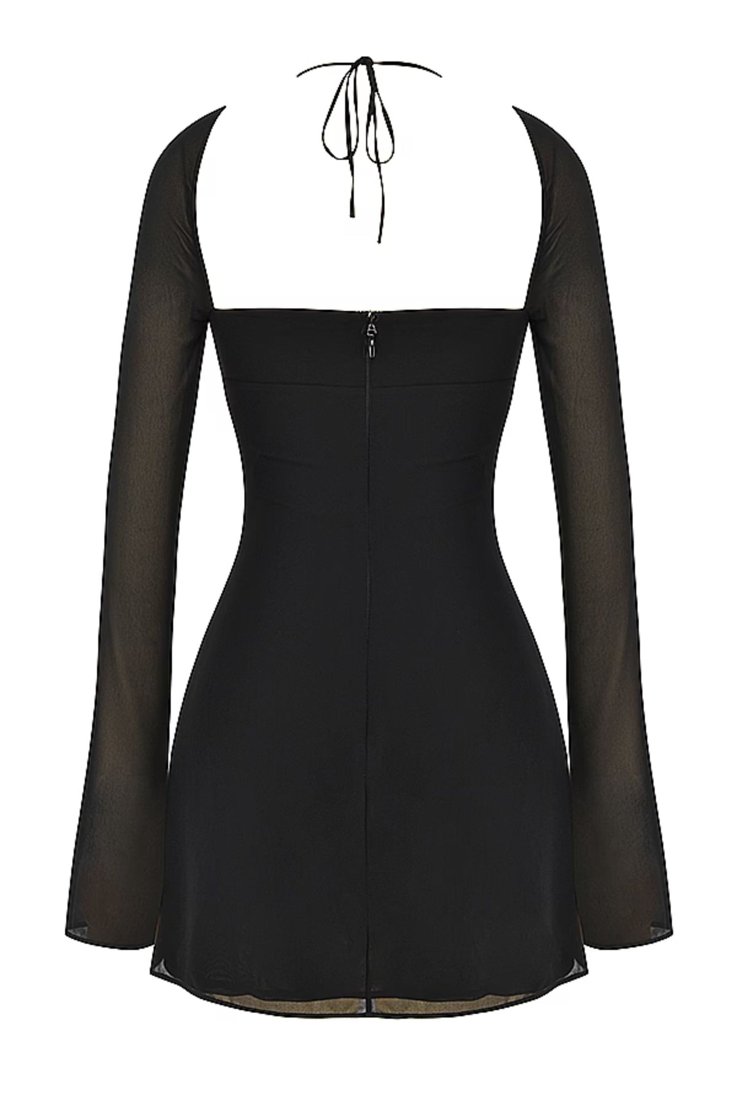 SWEETHEART Halter Neck Black Mini Dress