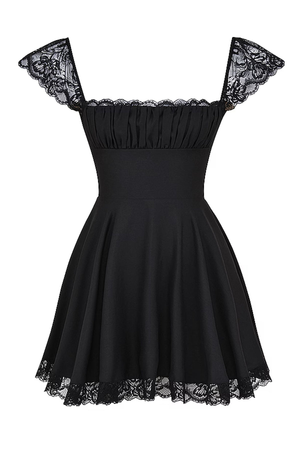 CAMILIA Black Mini Dress