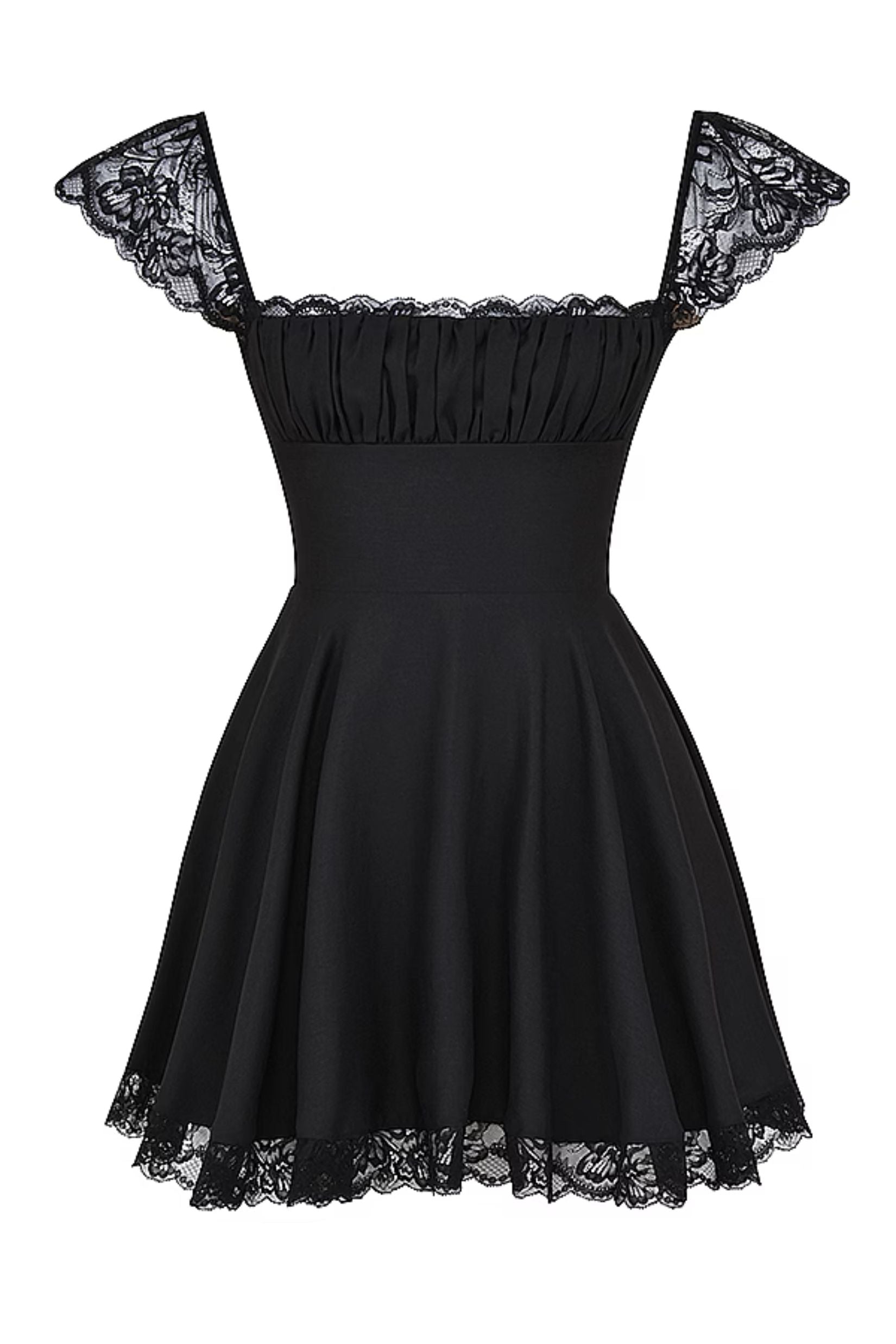 CAMILIA Black Mini Dress