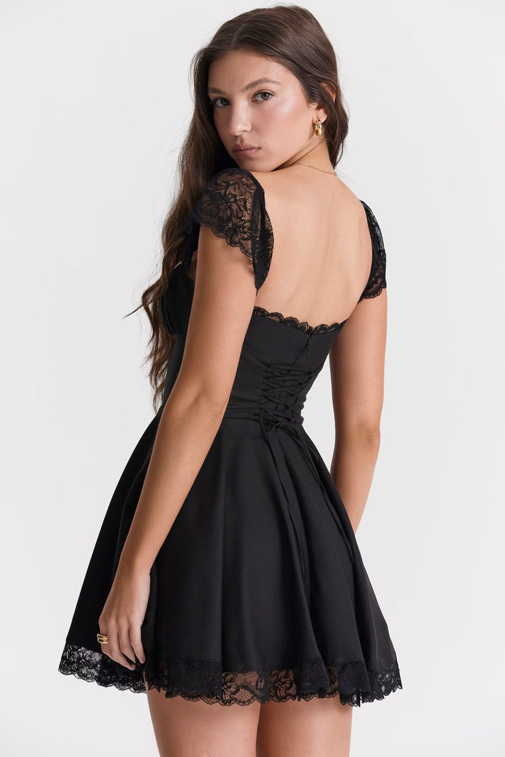 CAMILIA Black Mini Dress