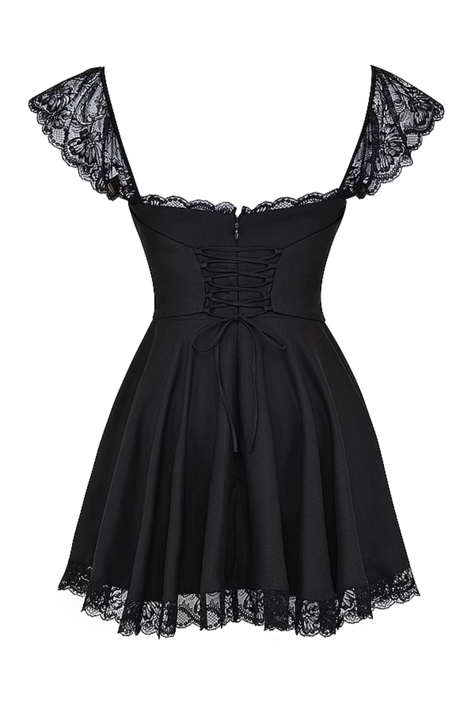 CAMILIA Black Mini Dress