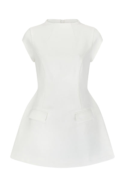 Valedictress Cap Sleeve Mini Dress